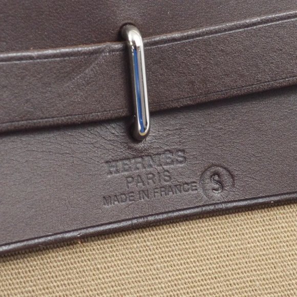 Authenticity Guarantee Hermes Brown Toile Officier Herbag TPM 2 in 1 Shoulder - Picture 7 of 9